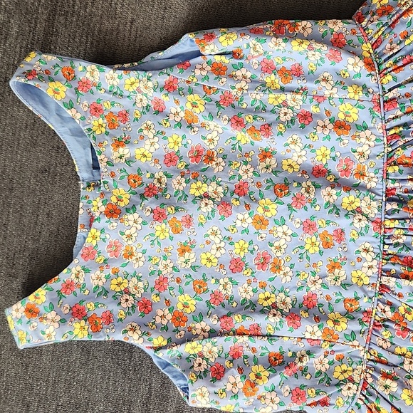 Polo Ralph Lauren Blue Floral Kids Dress Size 3T - Picture 2 of 7